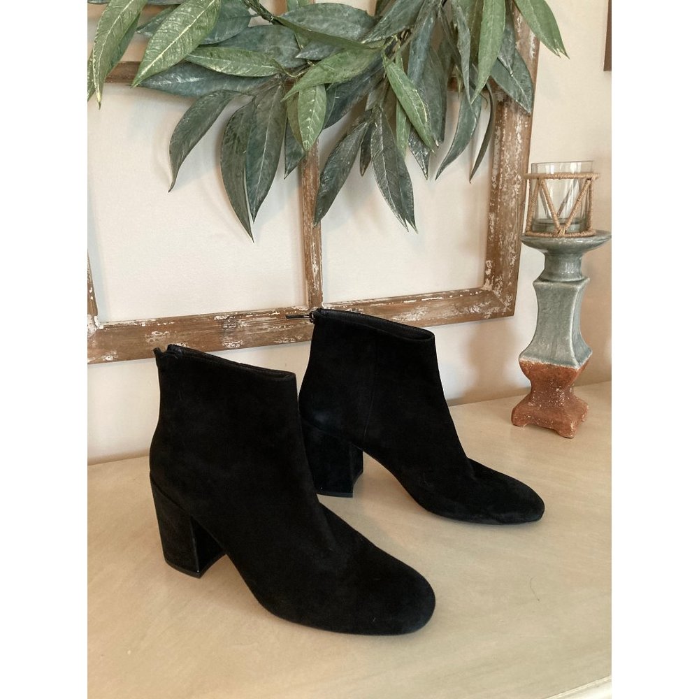 Stuart Weitzman Black Suede Ankle Booties